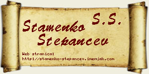 Stamenko Stepančev vizit kartica